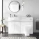 Foster Gloss White Combination Vanity Basin and Atlanta Toilet 1200mm - Left Handed