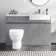 Foster Stone Grey Combination Vanity Basin and Seattle Toilet 1200mm - Right Handed
