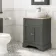 Lucia Graphite Grey Vanity with Oak Effect Top & Curved Counter Top Basin 640mm