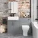 Harper Stone Grey Combination Vanity Basin and Atlanta Toilet 1200mm - Black Accents