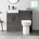 Harper Charcoal Elm Combination Vanity Basin & Aruba Toilet 1000mm - Black Accents