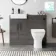 Harper Charcoal Elm Combination Vanity Basin & Atlanta Toilet 1000mm - Black Accents
