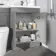 Trent Stone Grey Combination Vanity Basin and Boston Toilet 1100mm - Right Handed