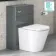 Corsica Curved Storm Grey Slimline Back To Wall Unit and Boston Toilet