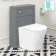 Bermuda Traditional Dove Grey Slimline Back To Wall Unit and Boston Toilet