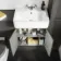 Monaco Graphite Grey Combination Vanity Basin and Hudson Toilet with Wooden Seat 1200mm