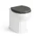Monaco Graphite Grey Combination Vanity Basin and Hudson Toilet with Wooden Seat 1200mm