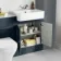Monaco Inky Blue Combination Vanity Basin with Marble Top & Atlanta Toilet 1200mm