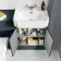 Monaco Inky Blue Combination Vanity Traditional Basin and Seattle Toilet 1200mm