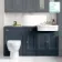 Monaco Inky Blue Combination Vanity Traditional Basin and Seattle Toilet 1500mm