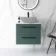 Elba Midnight Green Wall Hung Drawer 600mm Excludes Counter Top Basin - Black Accents