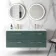 Elba Midnight Green Wall Hung Double Basin Drawer Vanity 1200mm - Brushed Brass Accents