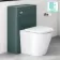 Corsica Curved Midnight Green Slimline Back To Wall Unit and Boston Toilet