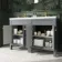 Bermuda Dove Grey Double Basin Vanity 1200mm - Brushed Brass Accents