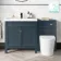 Bermuda Inky Blue Combination Vanity Basin and Boston Toilet 1300mm