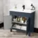 Bermuda Inky Blue Combination Vanity Basin and Boston Toilet 1300mm
