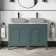Bermuda Midnight Green Cabinet with Marble Top 1200mm - Excludes Counter Top Basins