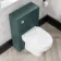 Bermuda Traditional Midnight Green Slimline Back To Wall Unit and Seattle Toilet