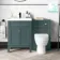 Bermuda Midnight Green Combination Vanity Basin and Seattle Toilet 1100mm