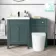 Bermuda Midnight Green Combination Vanity Basin and Boston Toilet 1100mm