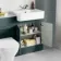 Monaco Midnight Green Combination Vanity Basin with Marble Top & Atlanta Toilet 1200mm