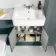 Monaco Midnight Green Combination Vanity Basin with Marble Top & Atlanta Toilet 1200mm