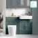 Monaco Midnight Green Combination Vanity Basin with Marble Top & Boston Toilet 1200mm