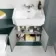 Monaco Midnight Green Combination Vanity Traditional Basin and Seattle Toilet 1200mm