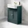 Monaco Midnight Green Traditional Basin Vanity 600mm - Brushed Brass Accents