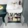 Monaco Midnight Green Traditional Basin Vanity and Back To Wall Unit 1200mm (Excludes Pan & Cistern) - Brushed Brass Accents