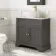 Lucia Graphite Grey Vanity with Marble Top & Oval Counter Top Basin 840mm - Brushed Brass Accents