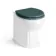 Monaco Midnight Green Combination Vanity Traditional Basin with Marble Top & Hudson Toilet with Wooden Seat 1500mm