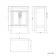 Bermuda Dove Grey Cabinet 600mm Excludes Counter Top Basin - Brass Knurled Handles