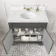 Lucia Graphite Grey Vanity with Marble Top & Undermount Basin 830mm - Brass Knurled Handles