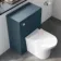 Harper Navy Blue Back To Wall Unit and Tucson Toilet