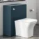Harper Navy Blue Back To Wall Unit and Houston Toilet