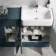 Harper Navy Blue Combination Vanity Basin and Tucson Toilet 1500mm
