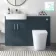 Harper Navy Blue Combination Vanity Basin with Marble Top & Tucson Toilet 1200mm