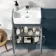 Harper Navy Blue Basin Vanity and Back To Wall Toilet Unit 1000mm - Excludes Toilet