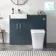 Harper Navy Blue Combination Vanity Basin & Houston Toilet 1000mm