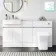 Foster Gloss White Combination Vanity Basin and Houston Toilet 1500mm