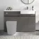 Foster Tungsten Grey Basin Vanity With Back To Wall Unit 1200mm (Excludes Toilet) - Right Handed