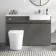 Foster Tungsten Grey Combination Vanity Basin and Tucson Toilet 1200mm - Right Handed