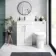 Mersey Gloss White Combination Vanity Basin and Miami Toilet 1000mm