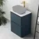 Corsica Inky Blue Drawer Vanity with Marble Top 600mm - Excludes Counter Top Basin