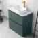 Corsica Midnight Green Vanity Drawer with Marble Top & Marin Basin 800mm