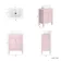 Bermuda Cashmere Pink Vanity with Marble Top & Curved Counter Top Basin 600mm