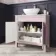 Bermuda Cashmere Pink Vanity with Marble Top & Oval Counter Top Basin 800mm