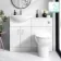 Quartz Gloss White Combination Vanity Basin and Denver Toilet 1050mm