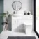 Quartz Gloss White Combination Vanity Basin and Houston Toilet 1050mm